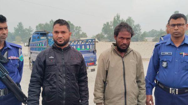 সিরাজগঞ্জের কাজিপুর উপজেলার যমুনার মেঘাই ঘাট এলাকা থেকে জবাই করা চারশ কেজি ঘোড়ার মাংস জব্দ করেছে থানা পুলিশ । শুক্রবার (২০ফেব্রুয়ারি) সকাল দশটায় যমুনার মেঘাই নৌবন্দর এলাকায় অভিযান চালিয়ে মাংসগুলো উদ্ধার করে । এসময় মাংস জবাই ও পরিবহনের অপরাধে দুইজনকে গ্রেপ্তার করে পুলিশ। গ্রেপ্তারকৃতরা হলো নীলফামারী জেলার কিশোরগঞ্জ উপজেলার নিতাইভাঙ্গা গ্রামের মৃত আরজুল্লার পুত্র কাউসার আলী পলাশ (৩৫) এবং একই এলাকার মৃত জয়নাল আবেদীনের ছেলে শরিফুল ইসলাম ( ৪৫) । পরে কাজিপুর উপজেলা নির্বাহী অফিসার ও এক্সিকিউটিভ ম্যাজিস্ট্রেট মোস্তাফিজুর রহমান ভ্রাম্যমাণ আদালত বসিয়ে ওই দুইজনকে পশু জবাই ও মাংসের মাণ নিয়ন্ত্রণ আইন’ ২০১১ এর ৪ (১) ধারা অনুযায়ী ২ হাজার টাকা জরিমানা এবং দুই মাসের কারাদণ্ড প্রদান করেন।